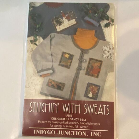 Indygo Junction IJ556 Pattern Stitchin With Sweats Applique Cozy Warm Comfort - Picture 2 of 7